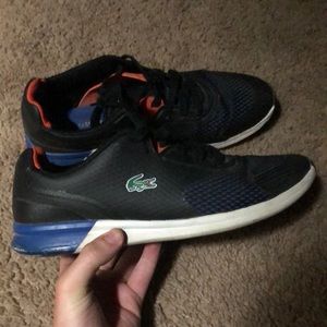 Men sneakers / Lacoste / size 9 / navy blue & orange